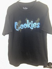 Cookies bud  Black T-Shirt Size Large Men’s Graphic Print Tee 100 Cotton