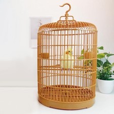 Round Bird Cage Durable Large Hanging Parrot Stand Cage for Budgie Lovebird