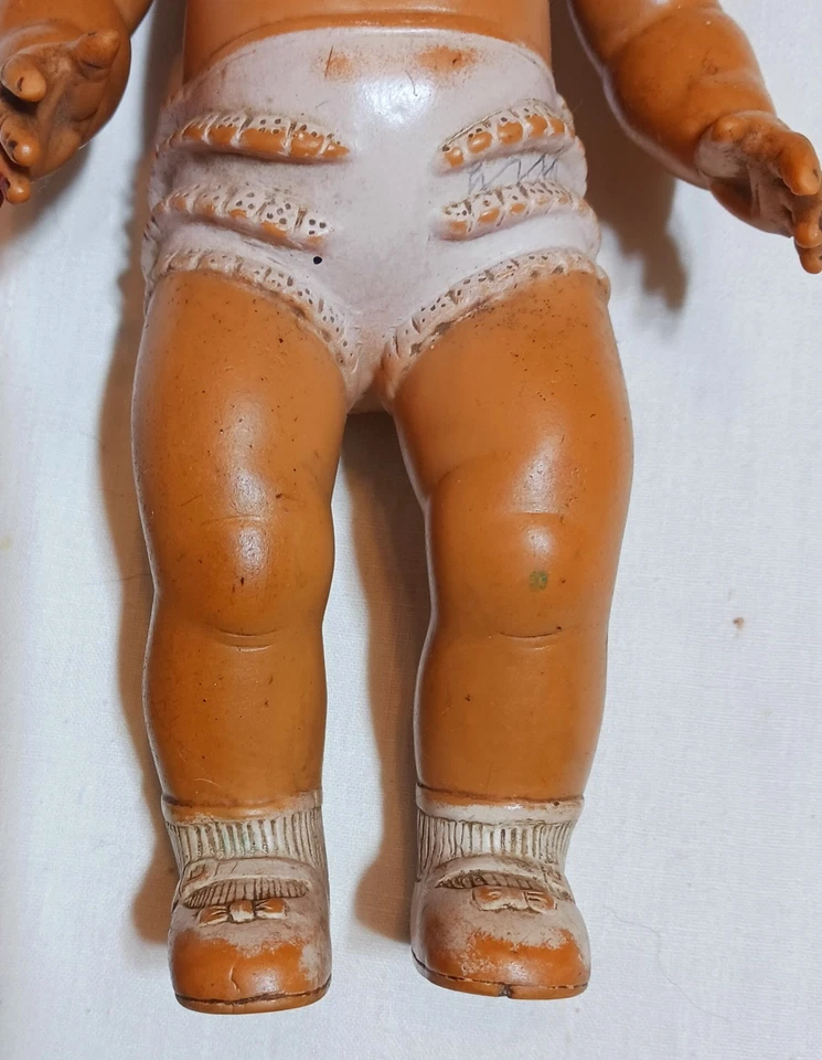 2 muñecas antiguas 1956 TOD-L-TOT 10" de goma niño y niña chirriantes bebé THE SUN CO EE. UU. Foto 3 de 4