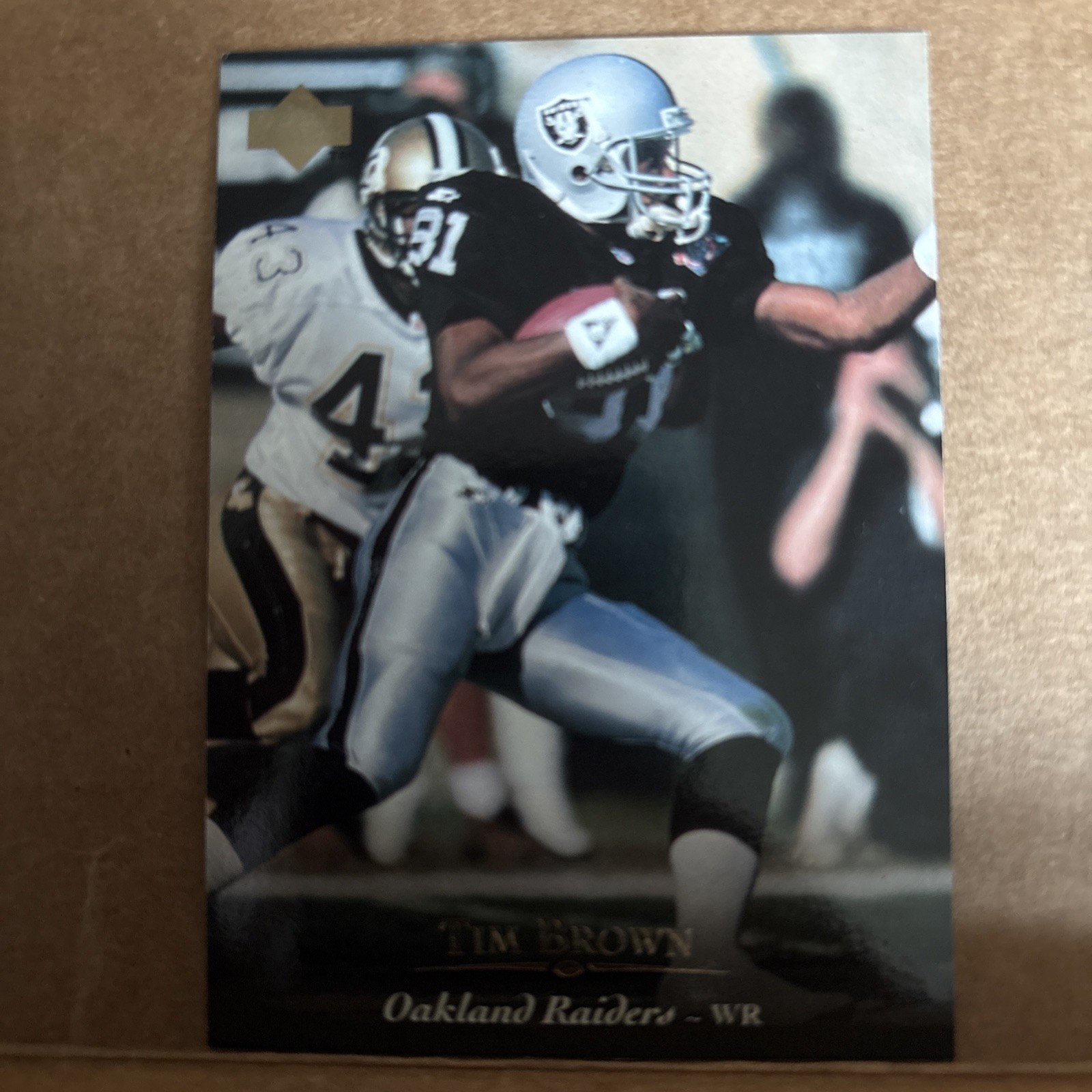 1995 Upper Deck Electric Gold Tim Brown #56 Rare Raiders Insert HOF Notre Dame