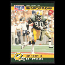 Tony Bennett Rookie #686 1990 Pro Set Green Bay Packers Football Card NFL NM. rookie card picture