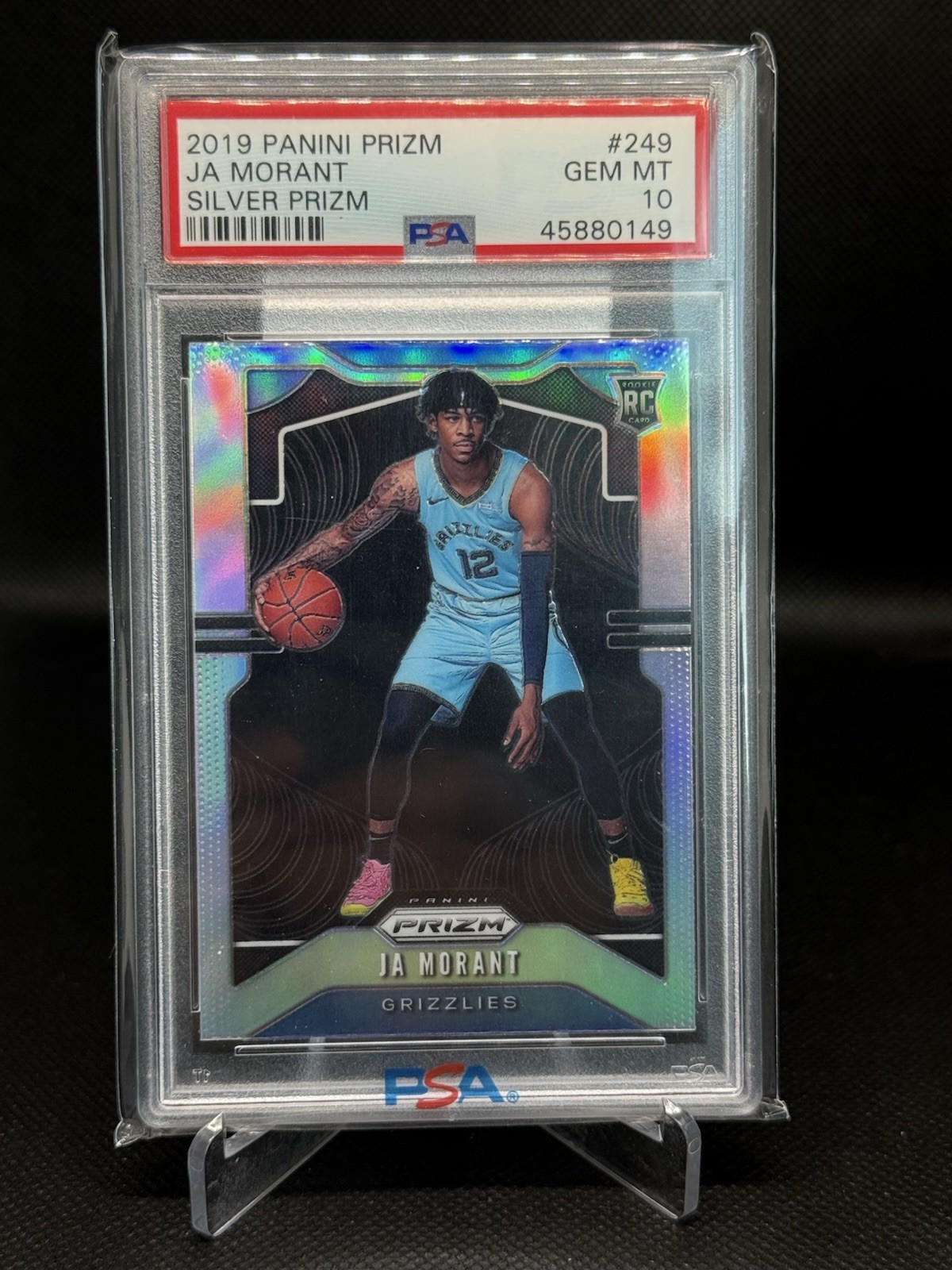 2019 Ja Morant Panini Prizm Silver Prizm #249 RC Rookie PSA 10 Gem Mint