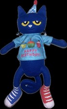 Merry Makers Pete the Cat Birthday Party Plush: 14" Soft Beanie Tush US24