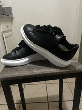 Alexander McQueen Black Leather Sneakers