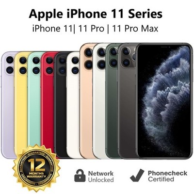Apple iPhone 11 | 11 Pro | 11 Pro Max Unlocked AT&T Verizon T-Mobile - Very Good