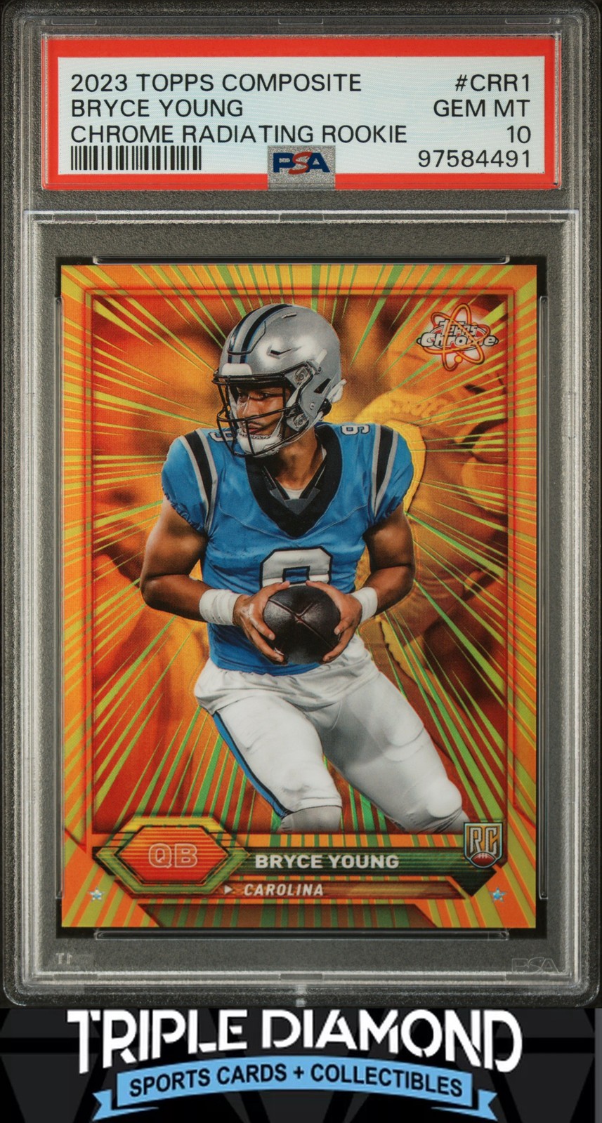 Bryce Young Topps Composite Chrome Radiating Rookies #CRR1 Base