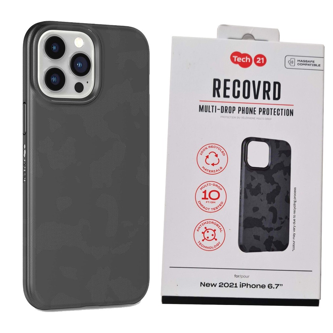 Tech21 Cover for iPhone 13 Pro Max Black Recovered Recycled Case Drop  Protection