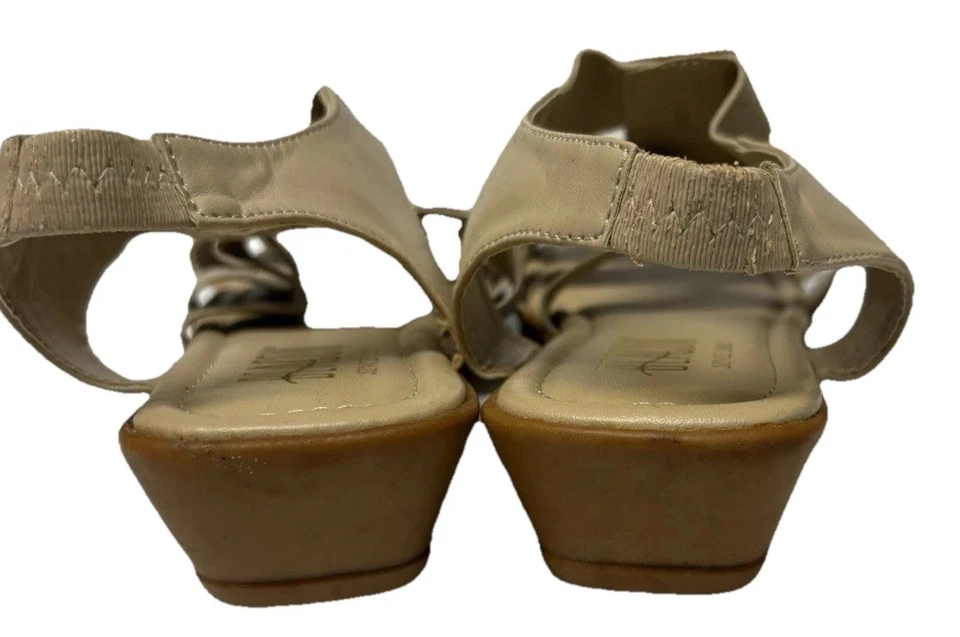 Pure Comfort by Beacon Elastic Strap Tan Beige Sandals Women’s 8 Wide Shoes - Image 3 of 4