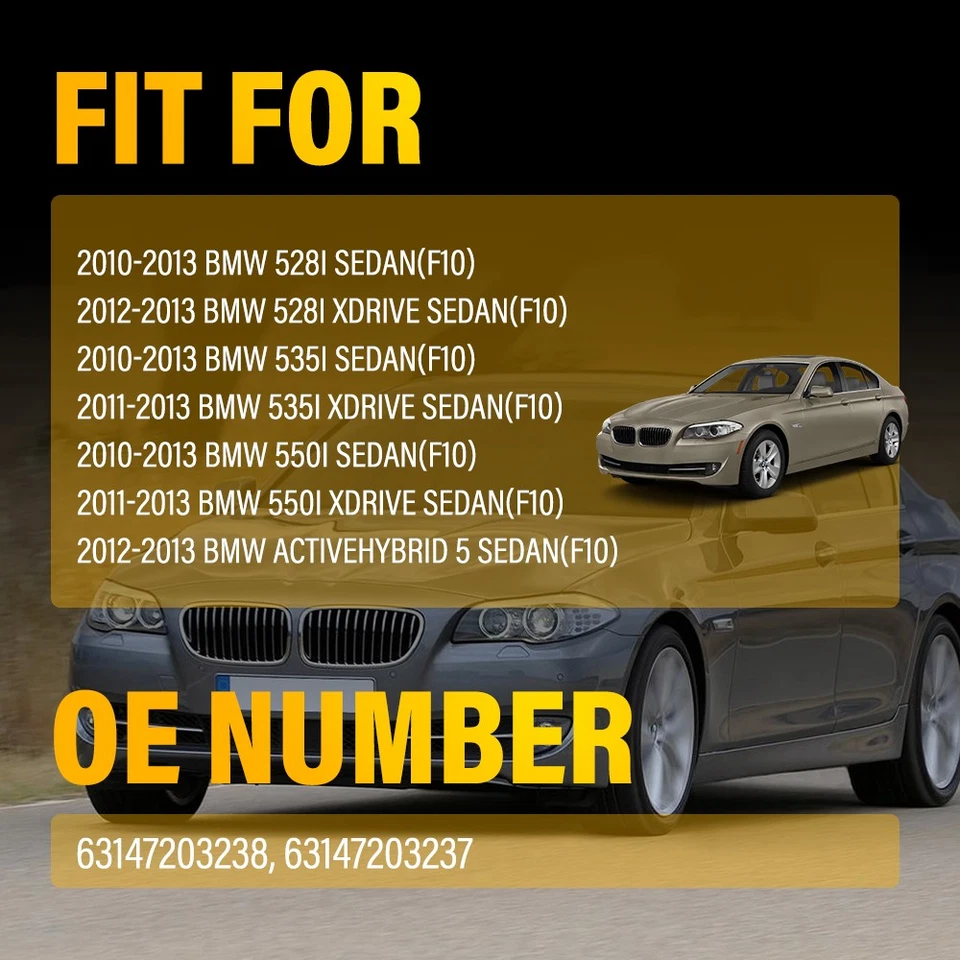 For 2010-2013 BMW 528i/535i/550i xDrive F10 New Left+Right Rear Reflector OXILAM - Image 3 of 4