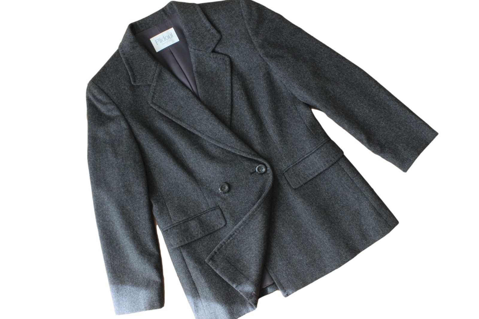 Women’s 100percent Cashmere Half Coat Gray Size SS S 5 7 Tokyo Style Free Shipping