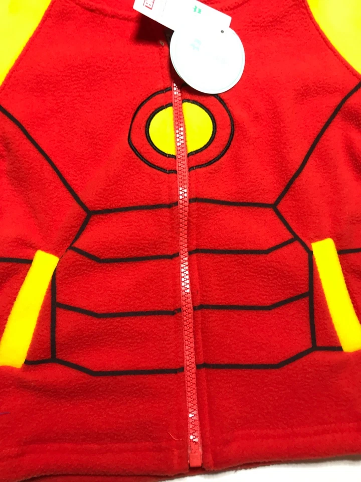 Disfraz Chaqueta Cuddle Club Marvel Polar Iron Man Con Capucha Cremallera Completa 2T. Foto 4 de 4
