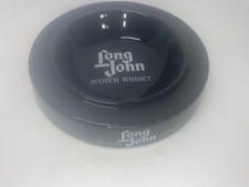 Vintage large Long John Scotch whisky ceramic ashtray mancave trinket dish