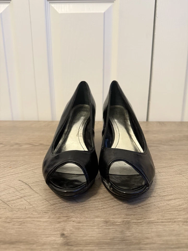 Zapatos de vestir Style & Co para mujer de tacón de aguja bajo punta abierta talla 8 1/2 usados Foto 3 de 4