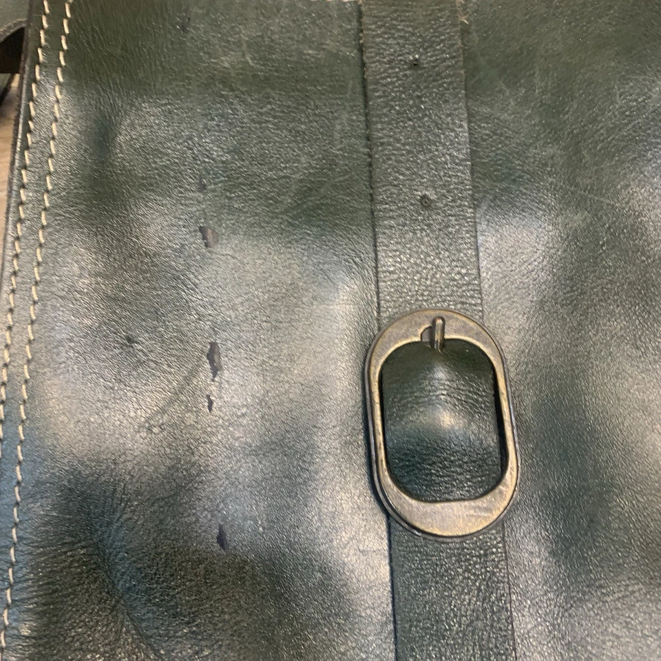 Patricia Nash Venezia 皮革按扣斜挎包袋深绿色 — 第 2/4 张图片