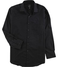 Alfani Mens Performance Button Down Dress Shirt, black, 15.5 Neck