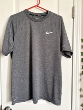 Nike Swim Men s XL Dri-FIT UPF 40 Heathered Gray Performance Rash Guard Shirt