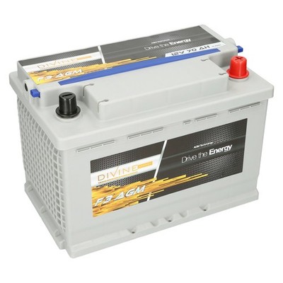 DIVINE F3 12V 70Ah AGM - Notstrom Batterie ersetzt 55 60 65 75 80 85 Ah