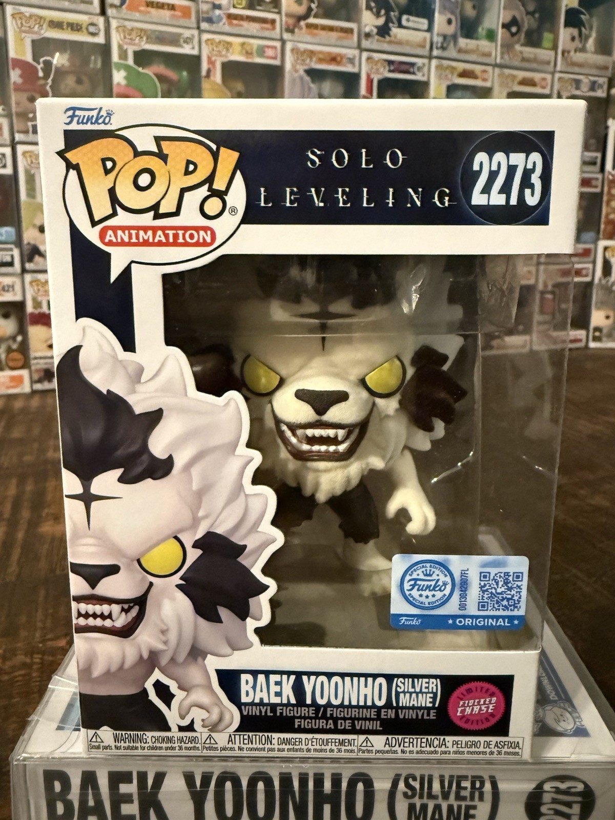 Funko Pop!Solo Leveling - Baek Yoonho (Silver Mane) #2273 Flocked Chase