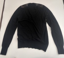 Burberry Black Cashmere Sweater Jacket Size M