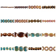 Porcelain Ceramic Beads: Round, Flat Oval, Rice  Rondelle  More - 33 Styles