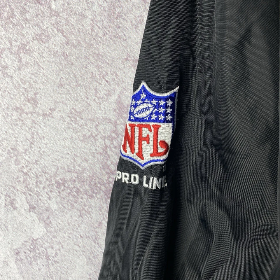 Vintage Starter Oakland Raiders NFL Jacket Long Sleeve Black Size L - Image 4 of 4