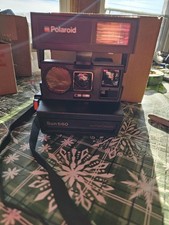 Vintage Polaroid 600 Series Sun 660 Autofocus Instant Camera w/Strap - Untested