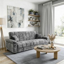 Sofa Bed Stylish VERONICA 3-Seater Dark Grey