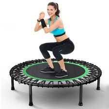 40" Foldable Fitness Trampoline for Adults with 32 Bungee Cords 450lbs, Porta...