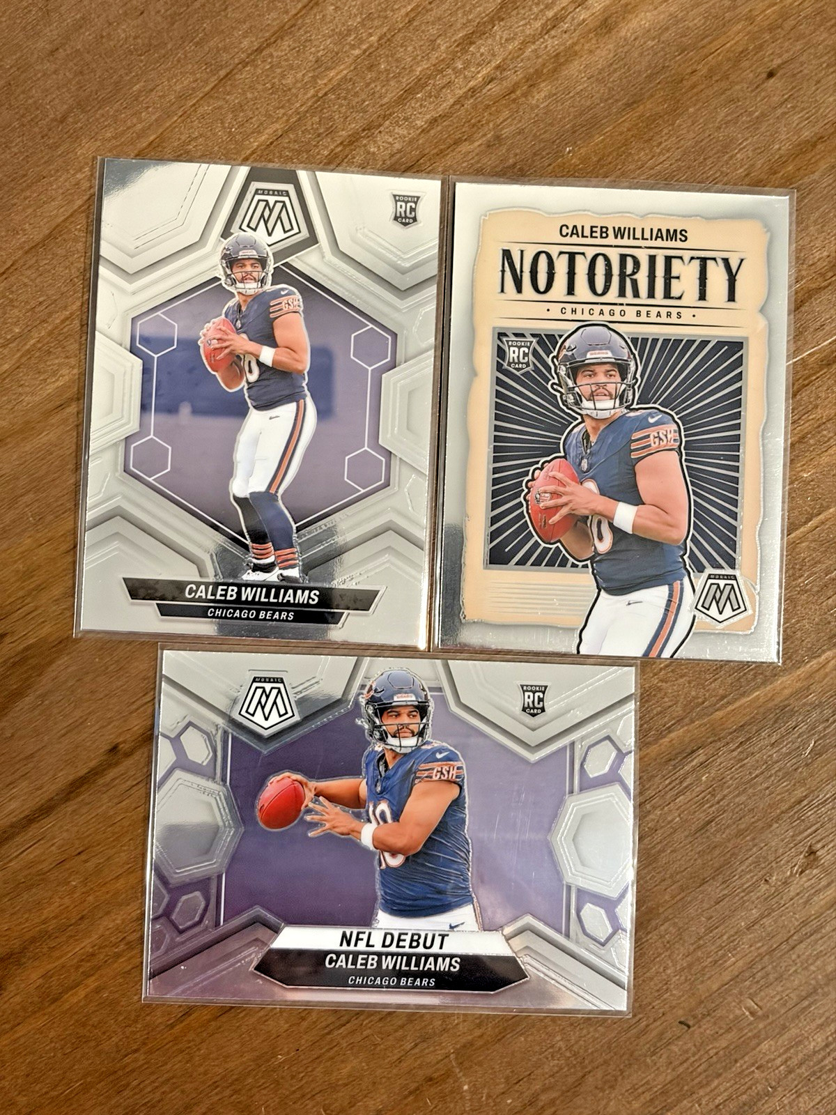 2024 Mosaic Football CALEB WILLIAMS Rookie Card, NFL Debut & Notoriety RCs BEARS