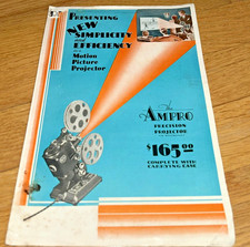 1910s AMPRO PRECISION PROJECTOR Brochure / MOTION PICTURE PROJECTOR, Chicago