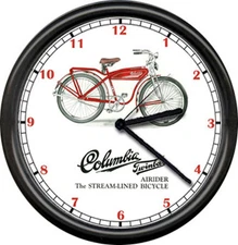 Columbia Bicycle 1950's Service Dealer Sign Wall Clock
