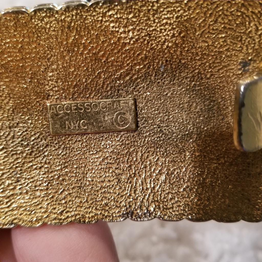 Vtg Accessocraft NYC Black/Gold Belt M | eBay display picture 1