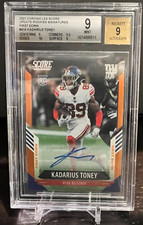 2021 Chronicles Score Update Rookie Auto 6/10 Kadarius Toney BGS 9 Mint POP 1