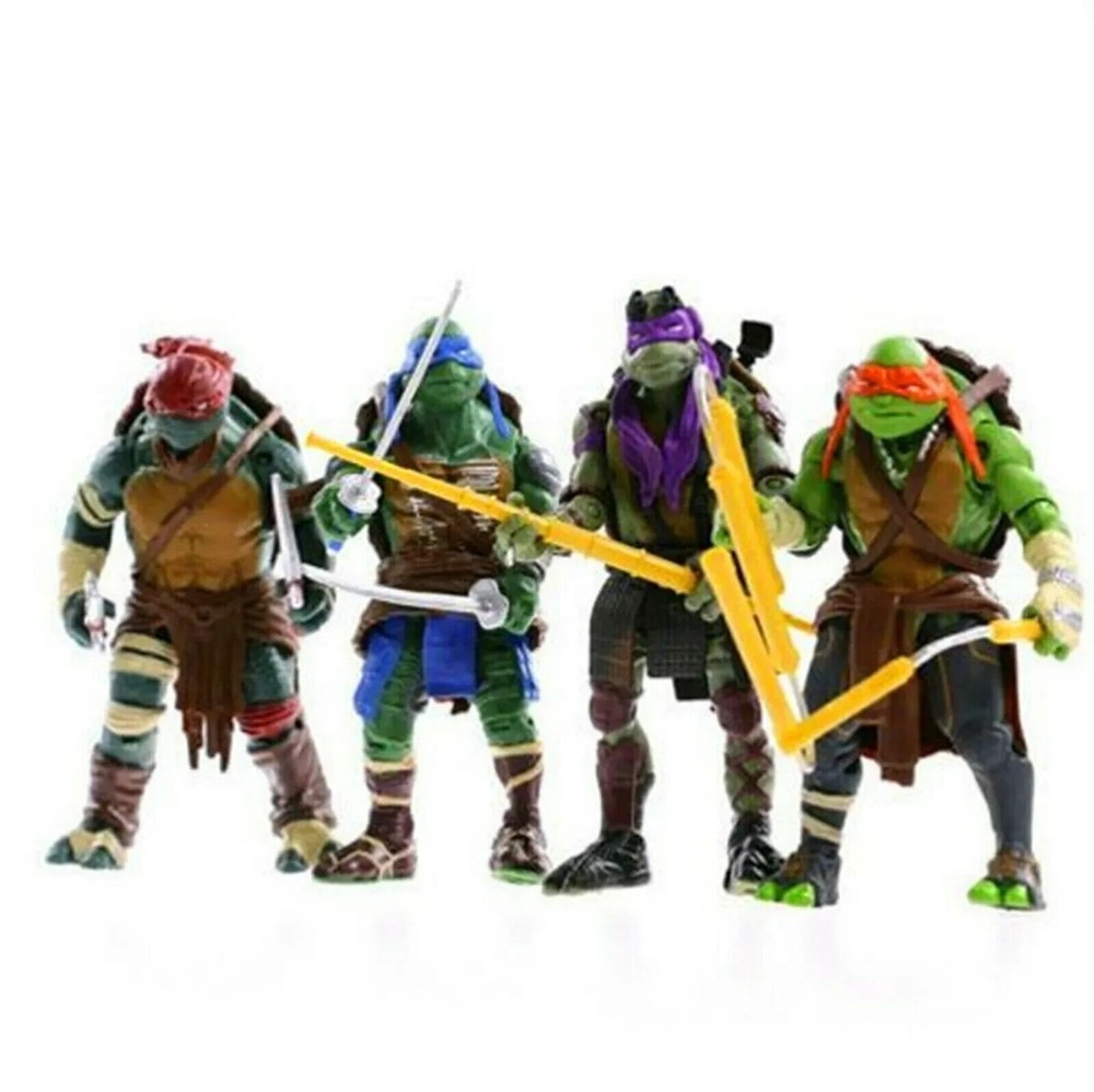 Teenage Mutant Ninja Turtles 4PCS Lot TMNT Action Figures Anime Movie Gift