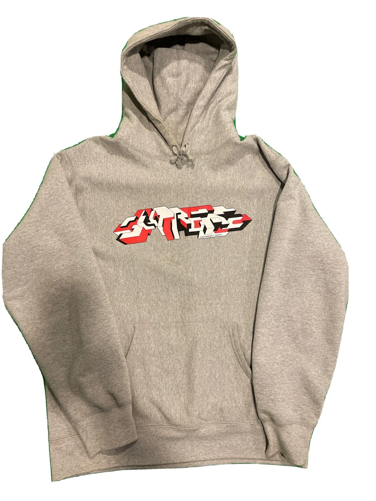 Sweat à capuche Supreme Delta Logo taille XL gris