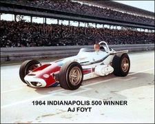 1964 Indy 500 Winner AJ Foyt Racing Photo 8X10