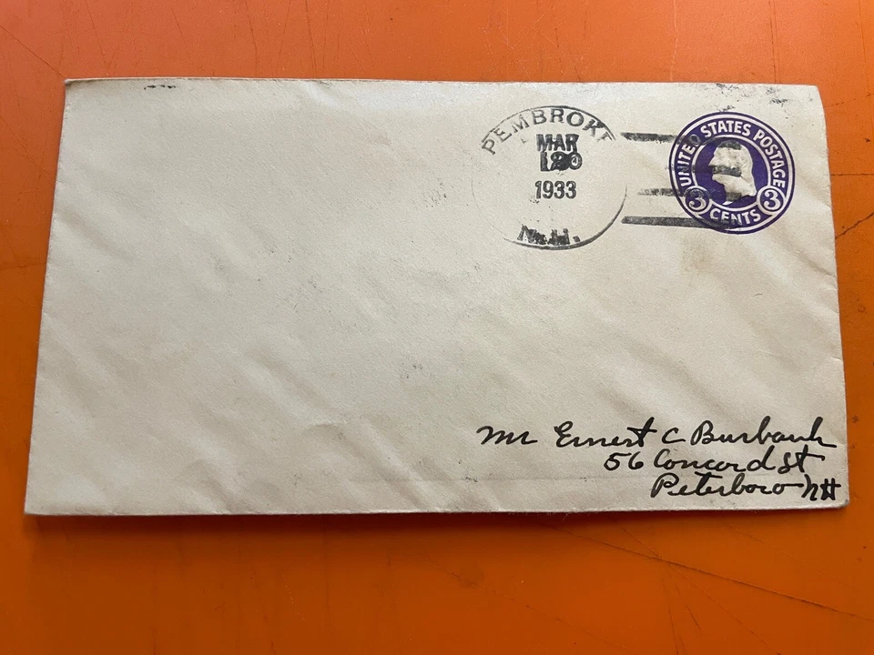 Washington 3c Pembroke MA Massachusetts Cancelled Postal Stationary Sc# U439 - Image 3 of 3
