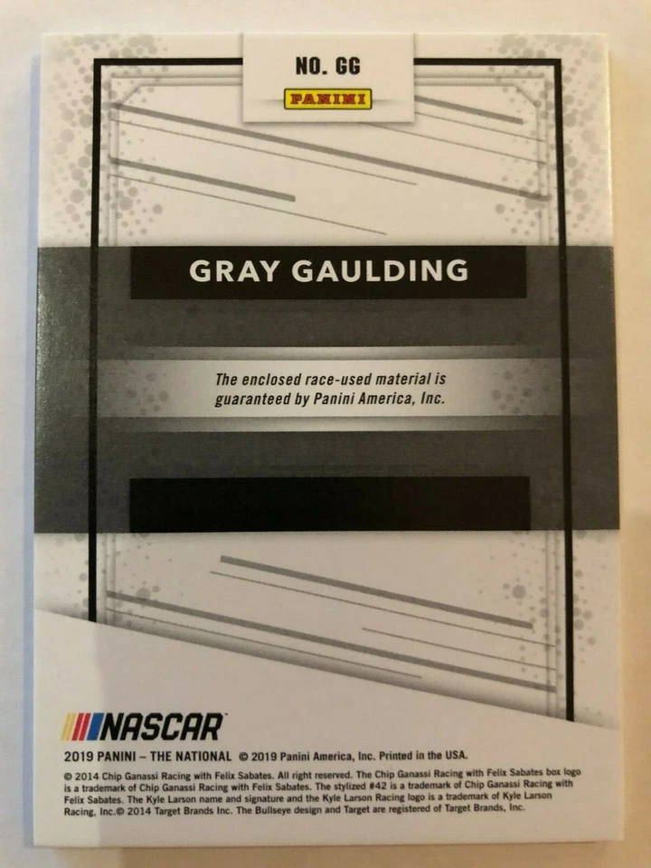 2019 PANINI GRAY GAULDING NATIONAL CONVENTION RAINBOW RACE USED SUIT #d 09/25 - Image 2 of 2