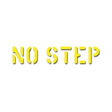 No Step Yellow US Army Stecil Lettering Decal Sticker for 10cm x 2cm #A53