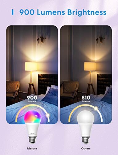 Smart LED Light Bulb, Smart WiFi LED Bulbs Compatible with Apple HomeKit, Sir...