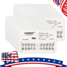 AZDENT Dental Orthodontic Brackets Braces Standard MBT/Roth.022/.018 Hooks 3/345