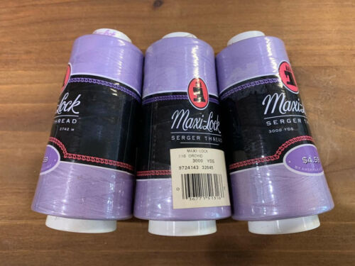 MAXI-LOCK Serger Thread Cones Various Colors 3000 Yards Each Cone - Picture 16 of 27