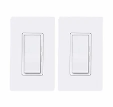 2-Pack Dimmer Light Switch Single Pole or 3-Way for LED /Incandescent/ CFL