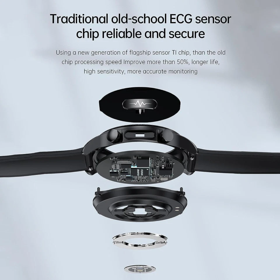 Manike E400 Smartwatch – ECG + PPG, Blutsauerstoff, IP68, 10 Tage Akku, Fitness - Bild 4 von 4