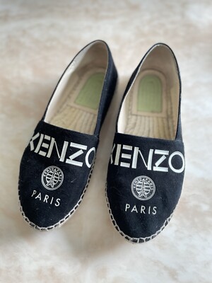 KENZO LADIES ESPADRILLE SHOES SIZE Black /white UK