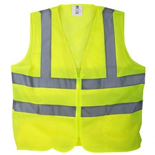 TR Industrial Yellow High Visibility Safety Vest, Class 2, No Pocket, Mesh