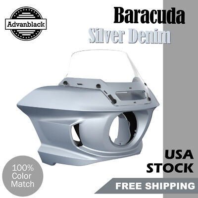 Barracuda Silver Denim ST Front Fairings Fits for Harley Low Rider