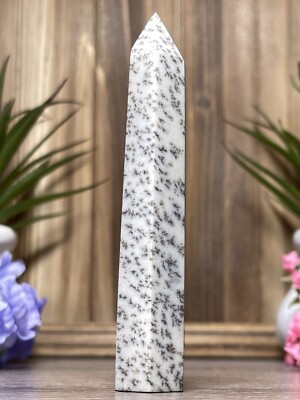 DENDRITIC TOWER - Mineral Point Opal Agate Tree Fern Chakra Witch Jade Crystal 