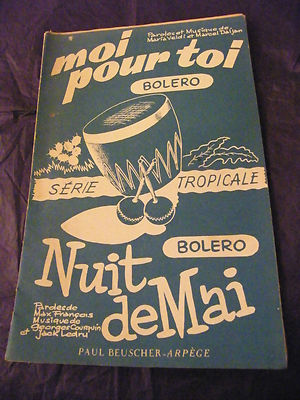 Partition Moi Pour Toi Veldi Daljan Nacht Des Mai Courquin Ledru 1954 Musik
