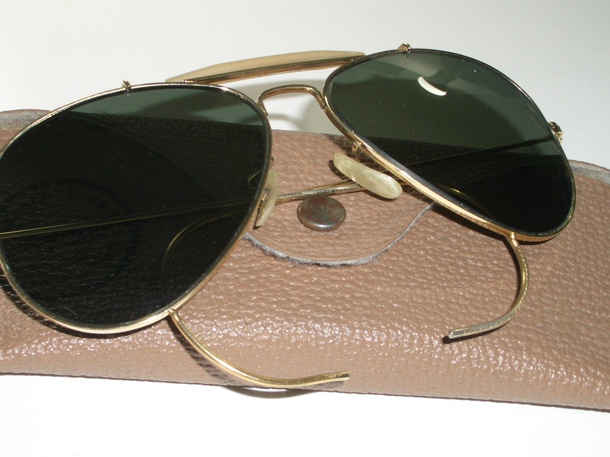 1970's 58mm B&L RAY-BAN USA L0216 G15 CABLE-WRAPS OUTDOORSMAN